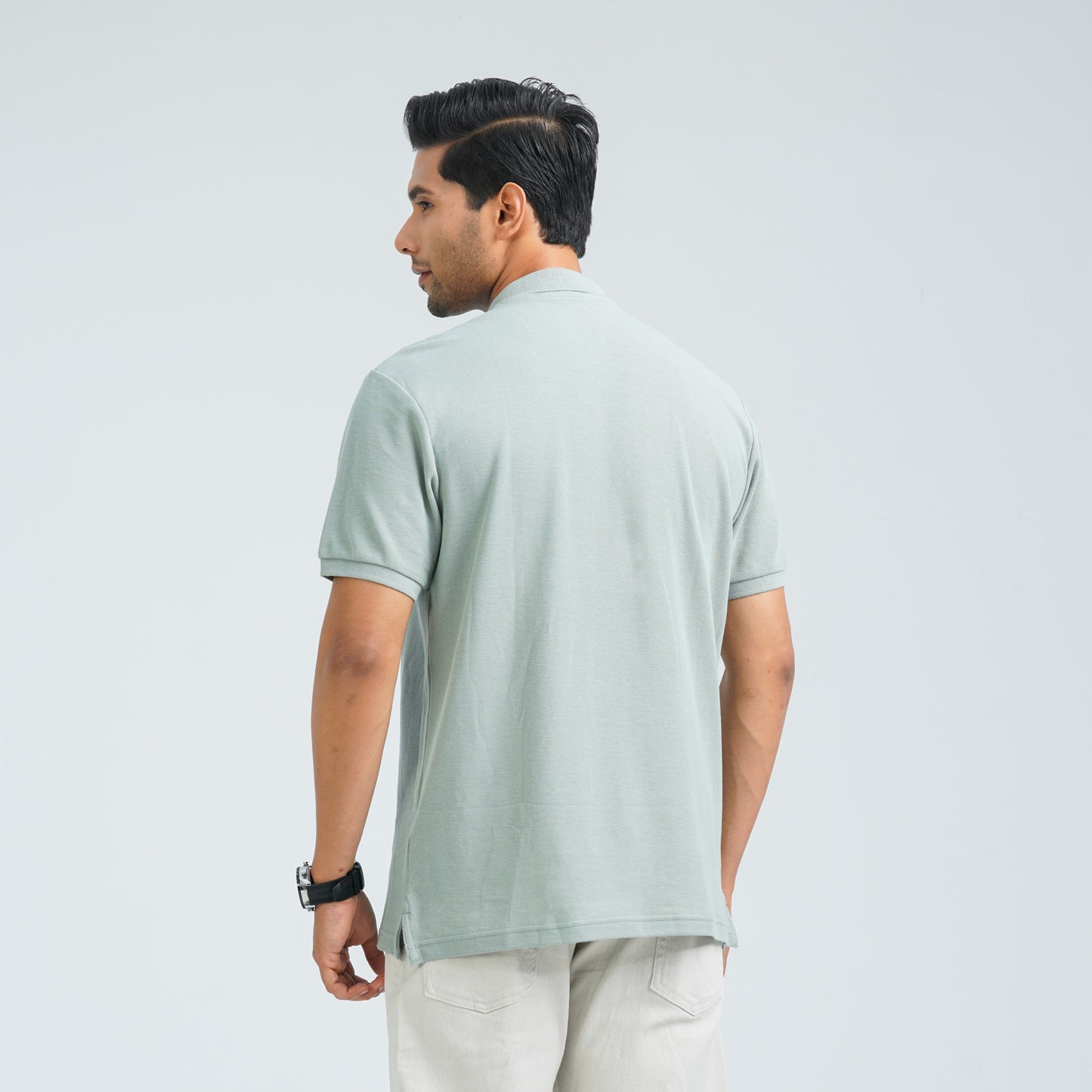 Men’s Green Cotton Polo