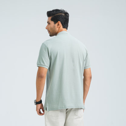 Men’s Green Cotton Polo