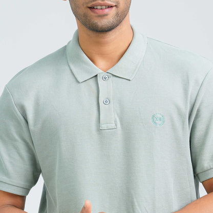 Men’s Green Cotton Polo