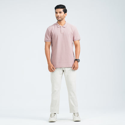 Men’s Dusty Pink Cotton Polo