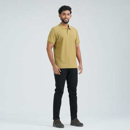 Men’s Olive Cotton Polo Shirt