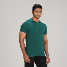 Load image into Gallery viewer, Mens Green Sweater Polo
