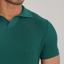 Load image into Gallery viewer, Mens Green Sweater Polo
