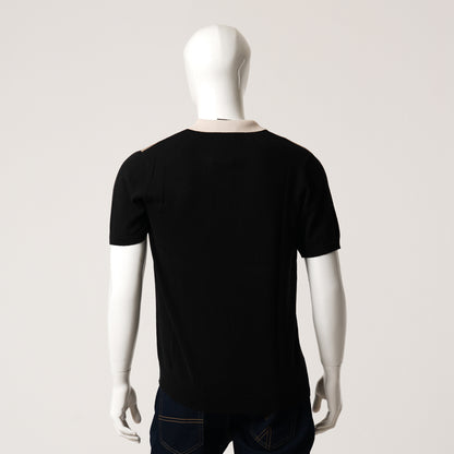 Mens Striped Polo Sweater