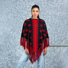 Load image into Gallery viewer, LADIES_PONCHO-BLACK
