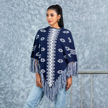 Load image into Gallery viewer, LADIES_PONCHO-NAVY
