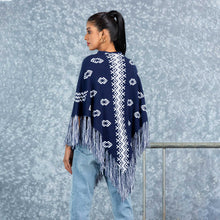 Load image into Gallery viewer, LADIES_PONCHO-NAVY
