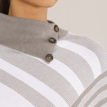 Load image into Gallery viewer, Womens White &amp; Grey Checked Poncho
