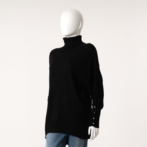 Womens Black Poncho