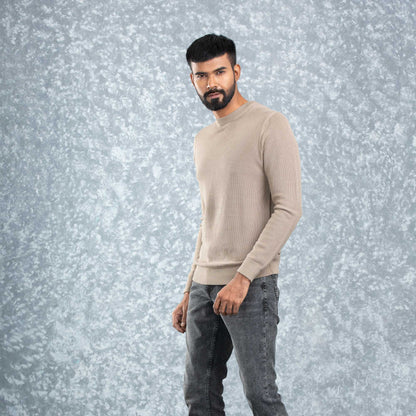 Mens Pullover- Beige