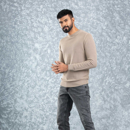 Mens Pullover- Beige