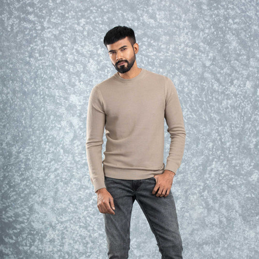 Mens Pullover- Beige