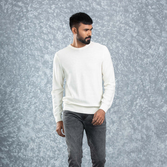 Mens Pullover- White