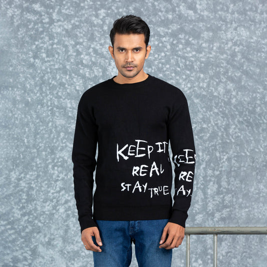 MENS PULLOVER- BLACK