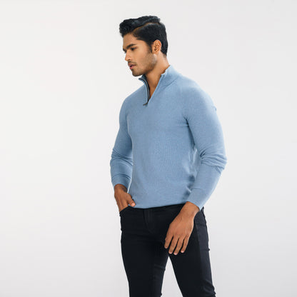 Mens Light Blue Sweater Pullover