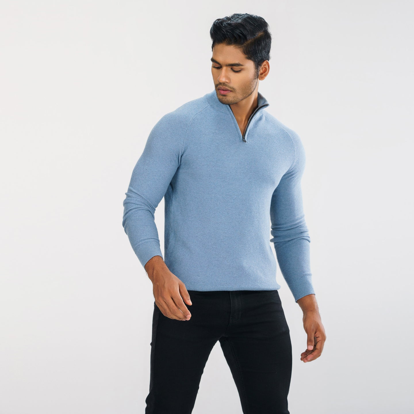 Mens Light Blue Sweater Pullover