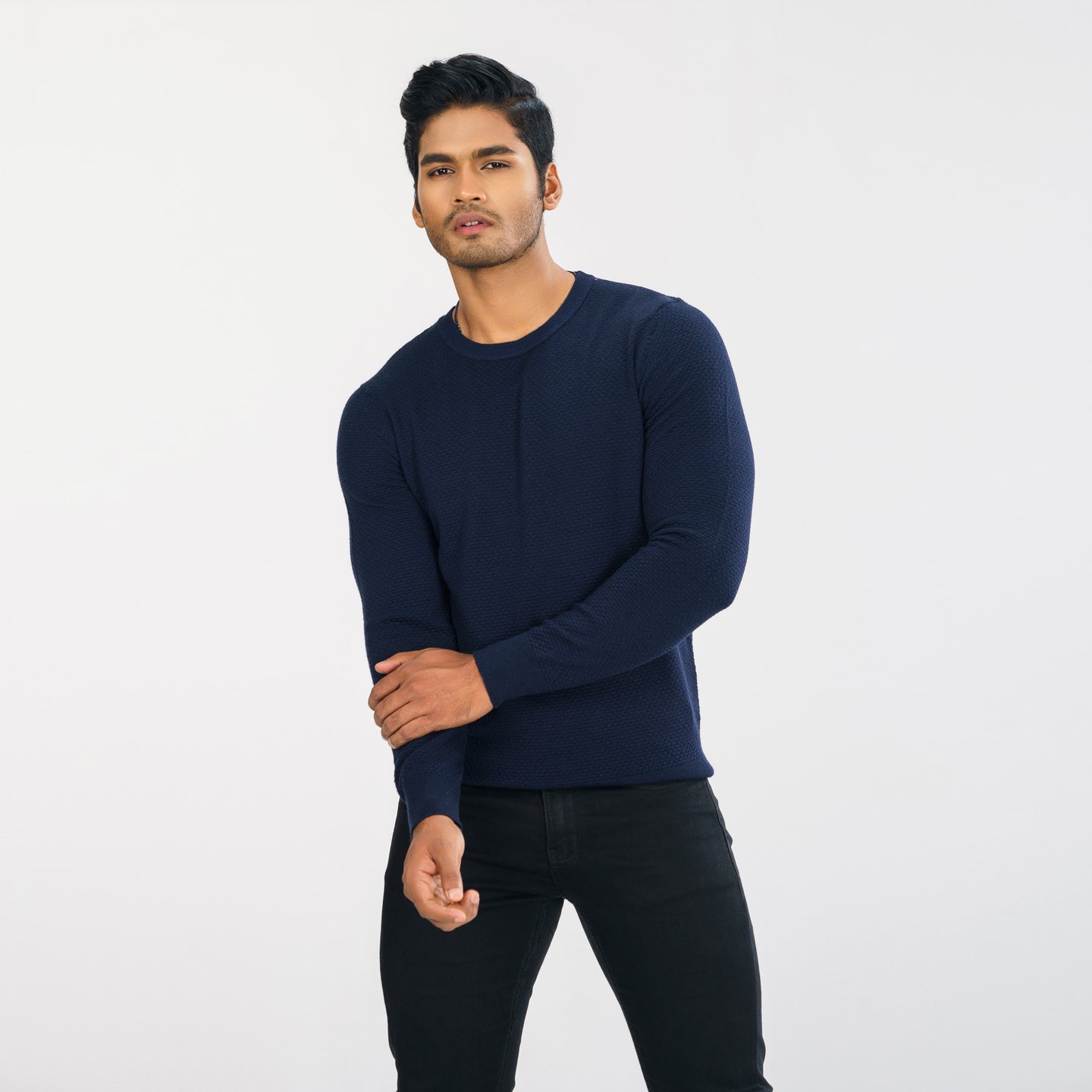 Men’s Navy Knitted Pullover