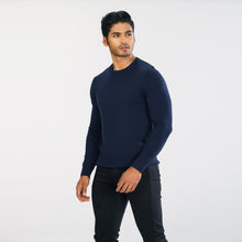 Load image into Gallery viewer, Men’s Navy Knitted Pullover
