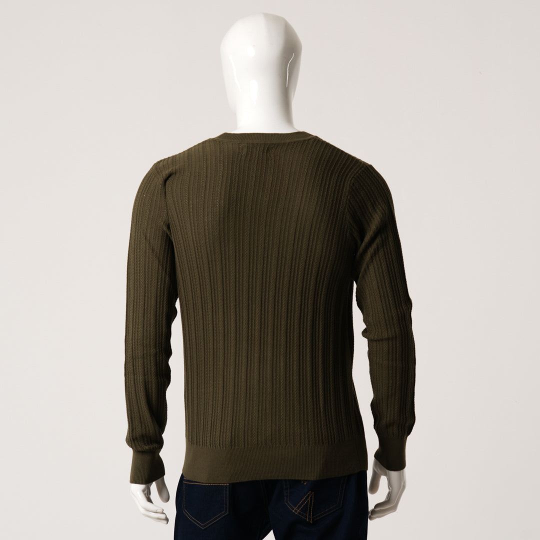 Mens Olive Sweater Pullover