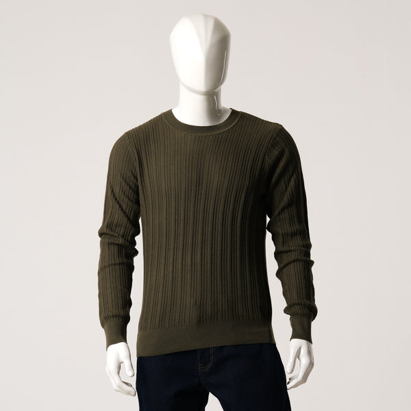 Mens Olive Sweater Pullover