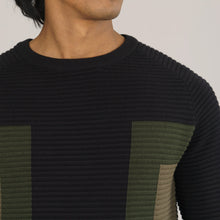 Load image into Gallery viewer, Mens Black &amp; Olive Sweater Pullover
