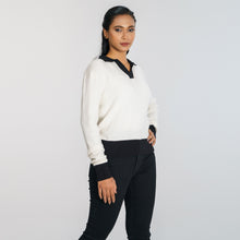 Load image into Gallery viewer, Womens Black &amp; White V-Neck Pullover
