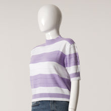 Load image into Gallery viewer, Women White &amp; Lavender Pullover
