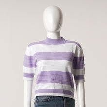 Load image into Gallery viewer, Women White &amp; Lavender Pullover
