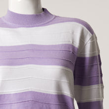 Load image into Gallery viewer, Women White &amp; Lavender Pullover
