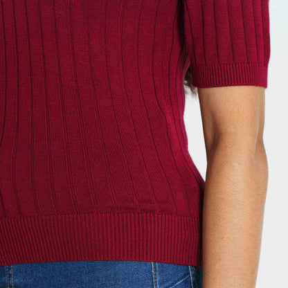 Womens Maroon Pullover