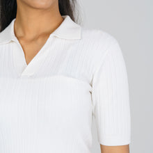 Load image into Gallery viewer, Womens White Polo Sweater
