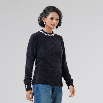 Womens Black Pullover