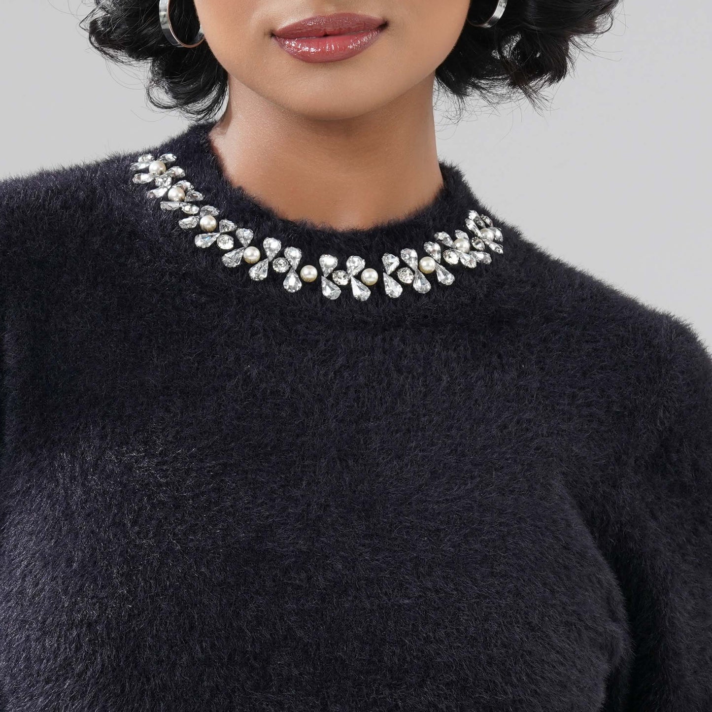 Womens Black Pullover