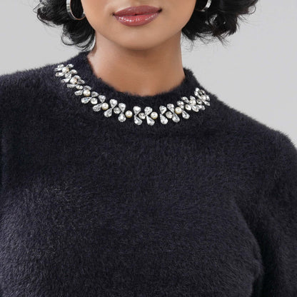 Womens Black Pullover