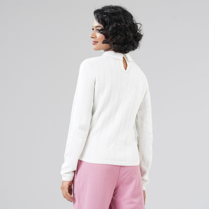 Womens White Pullover