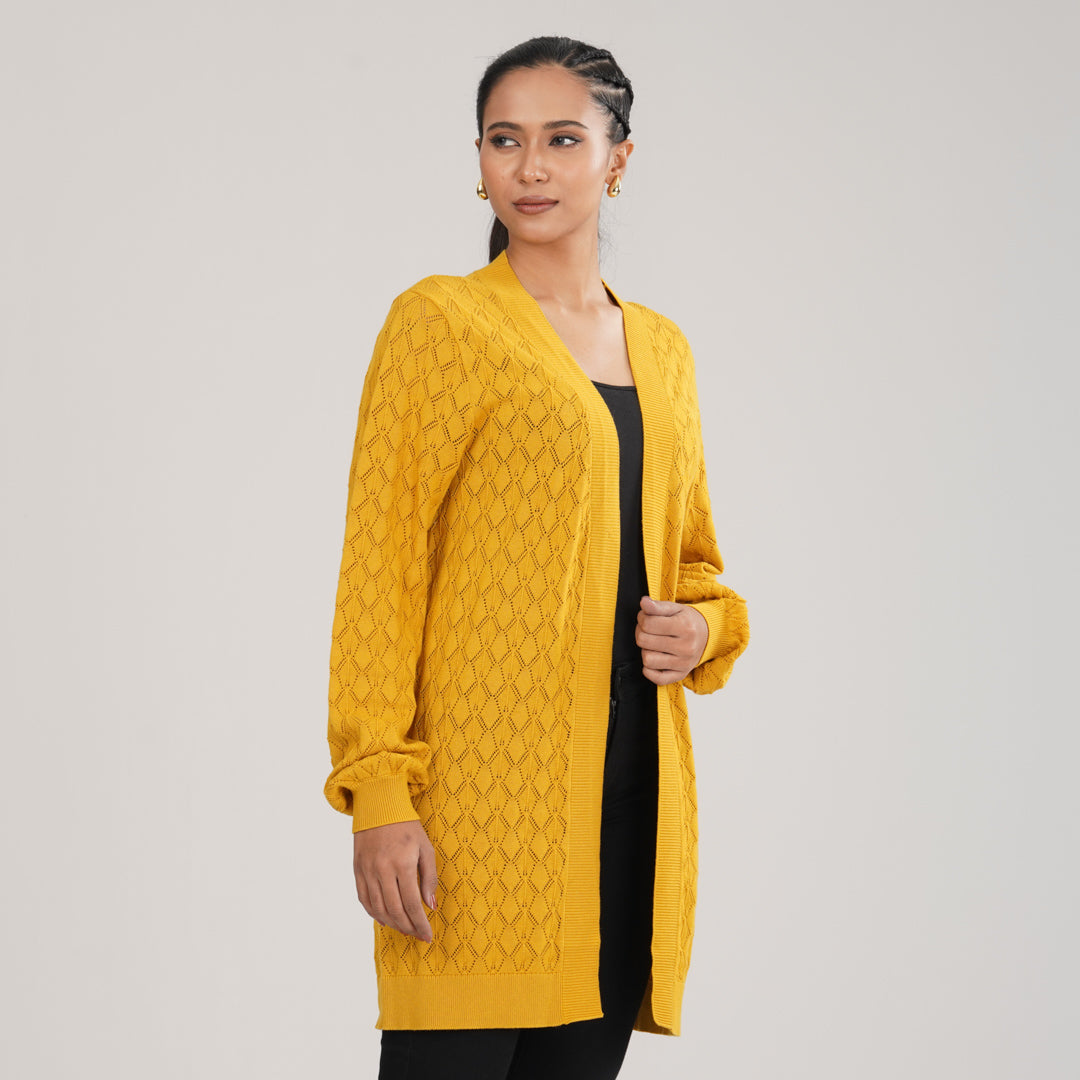 Womens Mustard Sweater Shrug