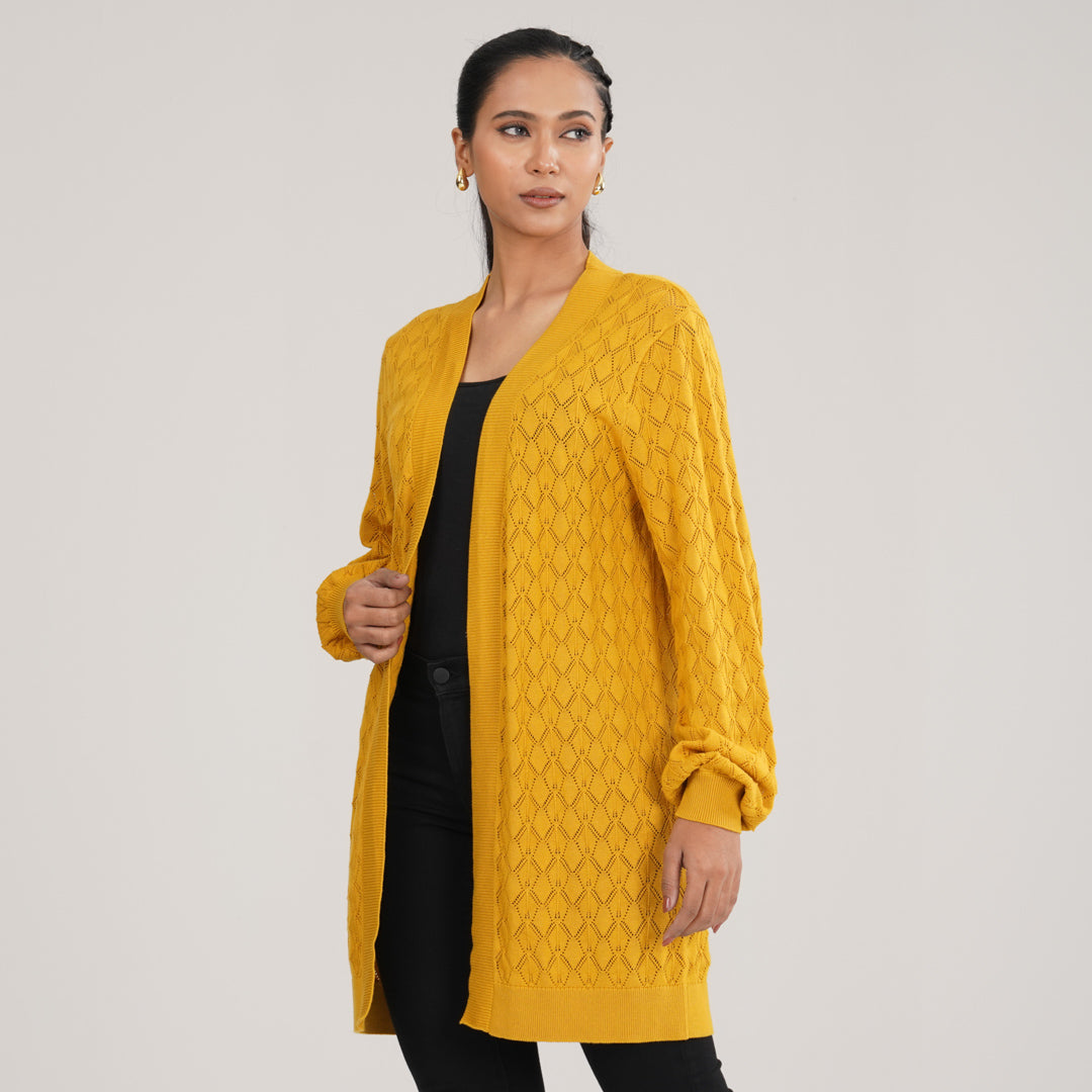 Womens Mustard Sweater Shrug