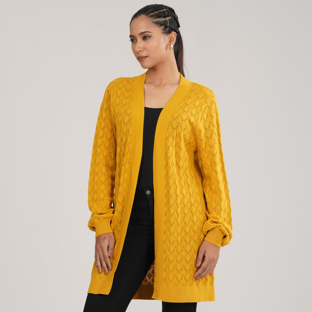 Womens Mustard Sweater Shrug