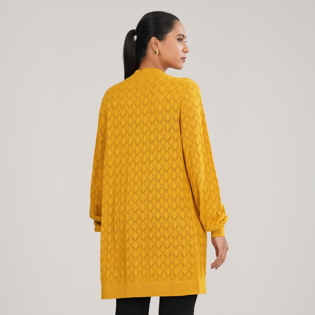 Womens Mustard Sweater Shrug