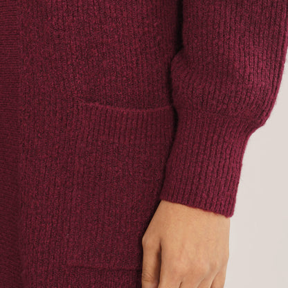 Womens Maroon Sweater Shrug