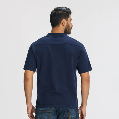 Mens Navy Sweater Shirt