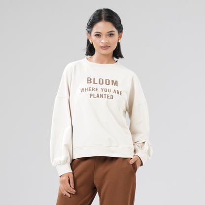 Women's Beige Sweatshirt