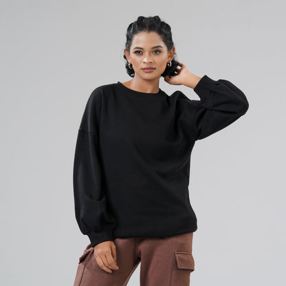Women's Black Sweat Shirt