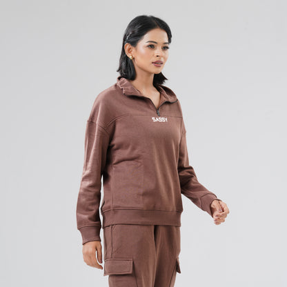 Women Brown Sweatshirt