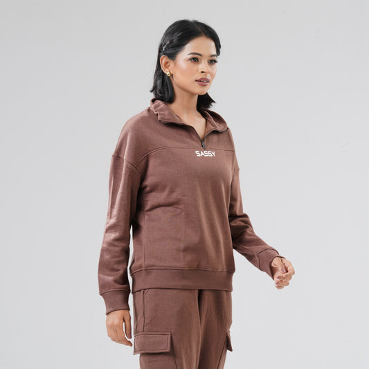 Women Brown Sweatshirt