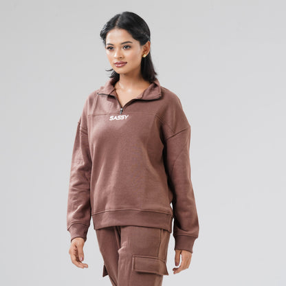 Women Brown Sweatshirt