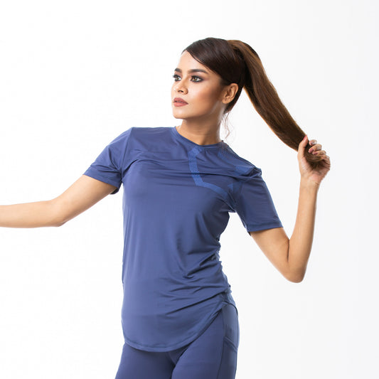 Womens Tops-Blue