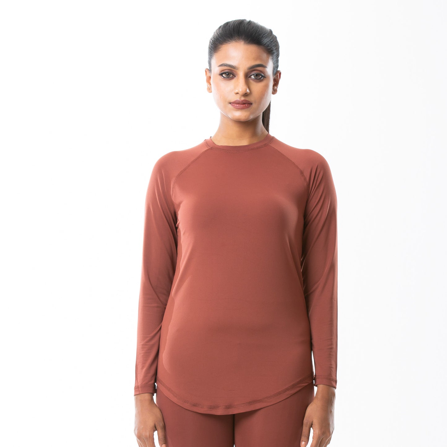 Womens Tops-Brown