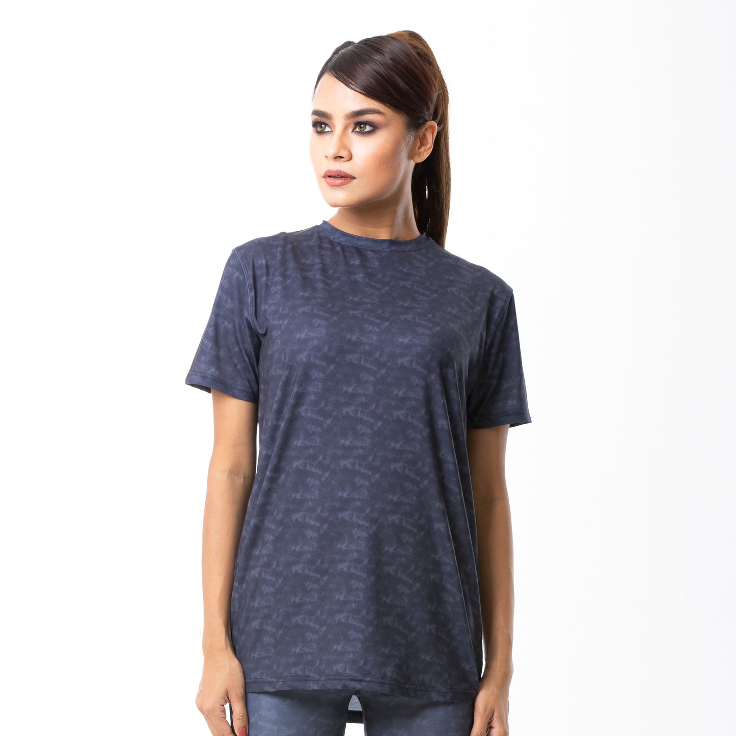 Womens Tops-Green Aop