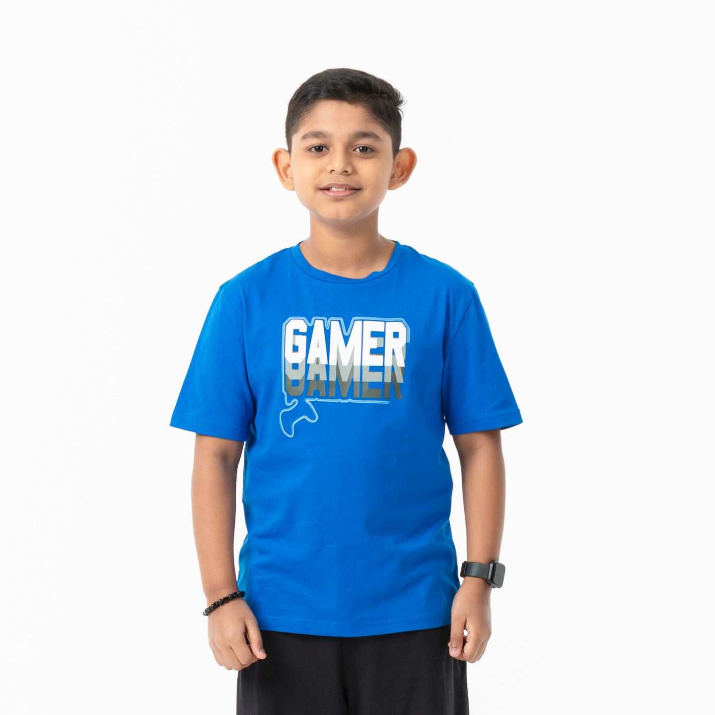 Boys Blue Printed T-Shirt